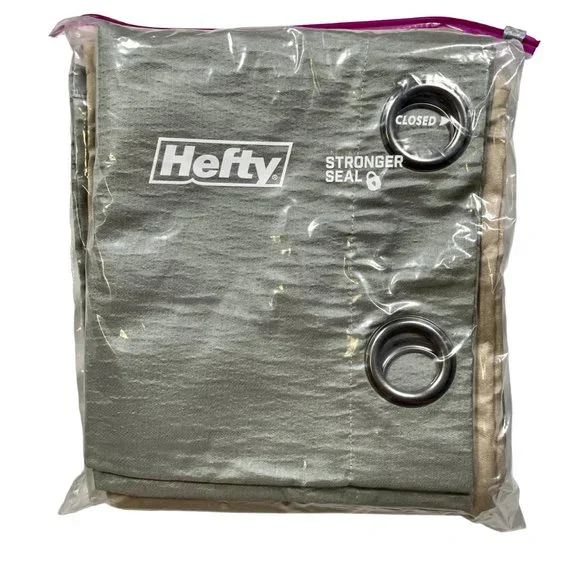 Studio JCP Champagne Gold & Blue/Gray Shower Curtains 2 Panels 49” x 80” - Picture 4 of 7